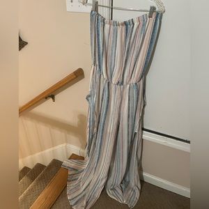 Multi Color Jumpsuit with slit in legs